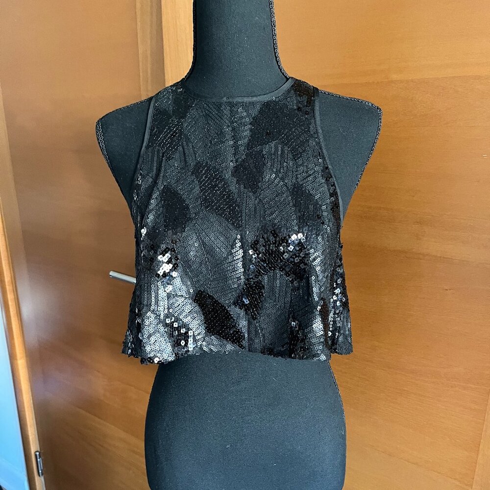 Urban Outfitters Pins and Needles Sequined Crop Top Size S NWT